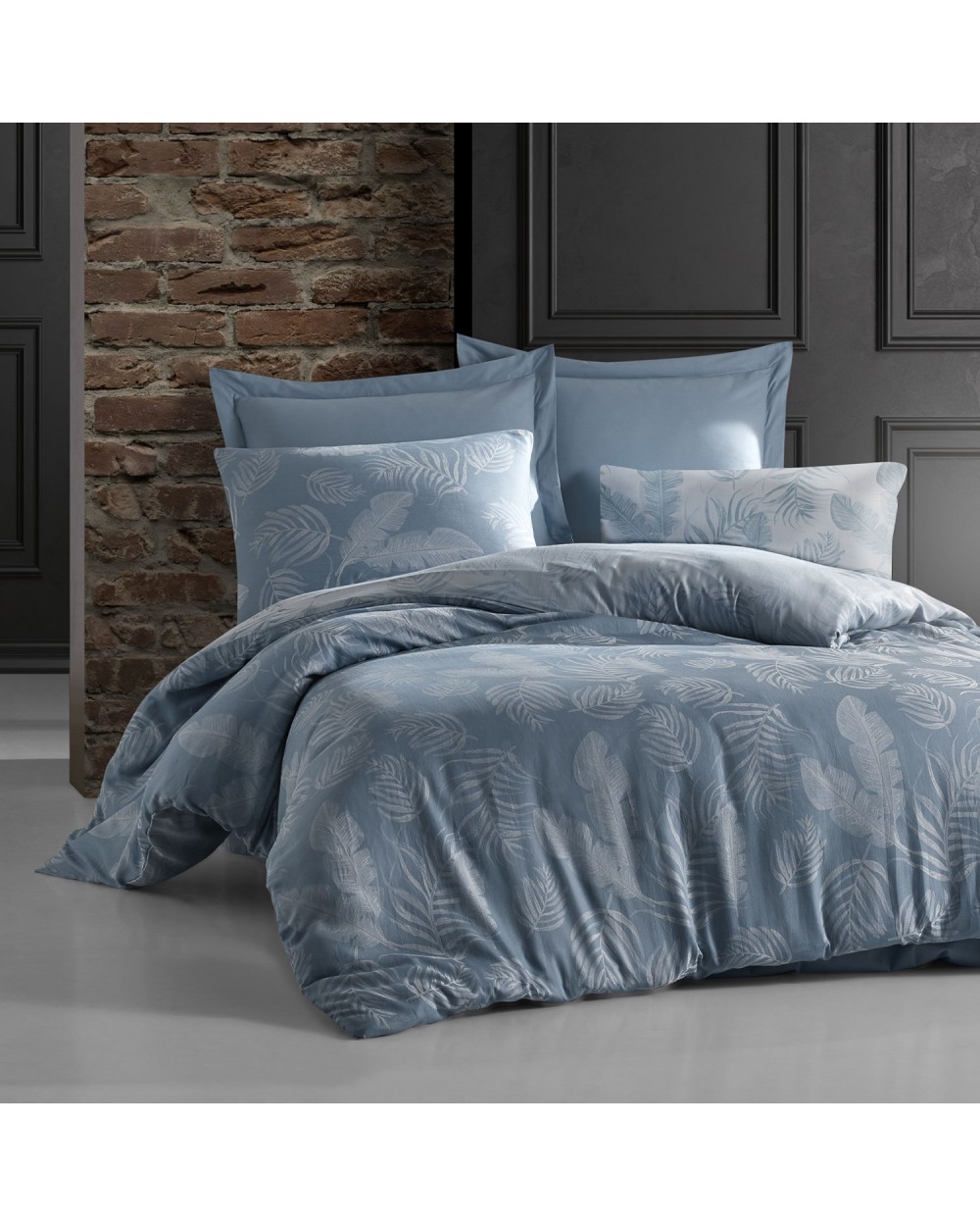 Pościel bawełna 160x200 + 2x70x80 Bahama Blue Jaquard Darymex