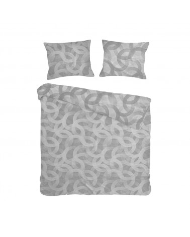 Pościel bawełna 200x220 + 2x70x80 Spoty Grey Jaquard Darymex