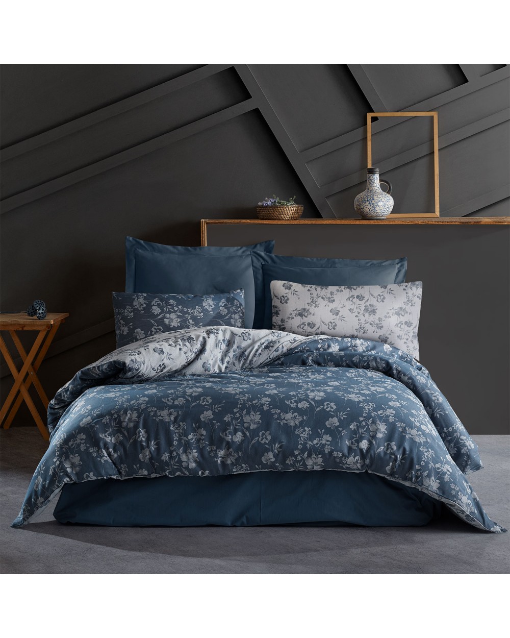 Pościel bawełna 200x220 + 2x70x80 Spring Blue Jaquard Darymex