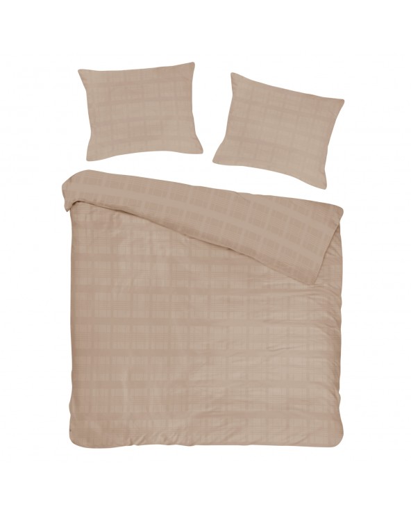 Pościel satyna bawełniana 200x220 + 2x70x80 Marsela Light Brown Exclusive Darymex