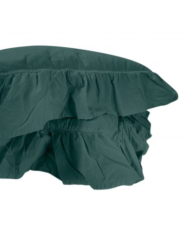 Poszewka bawełniana 40x40 x2 szt STONEWASHED dark green Darymex