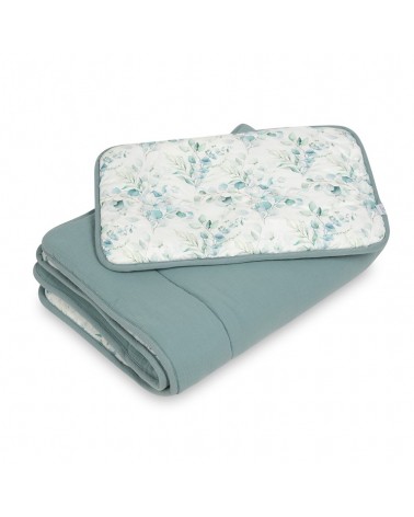 Komplet muślinowy 100x135 + 40x60 miętowy/łapacz snów z wypełnieniem BabyMatex