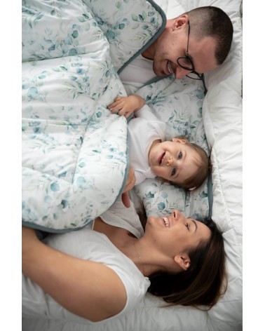 Komplet muślinowy 100x135 + 40x60 miętowy/łapacz snów z wypełnieniem BabyMatex