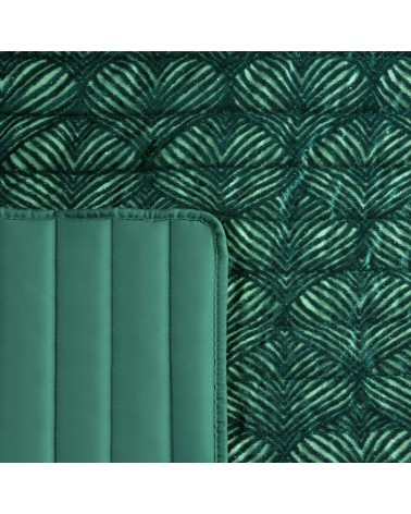 Narzuta velvet 220x240 Luna ciemnozielona Eurofirany