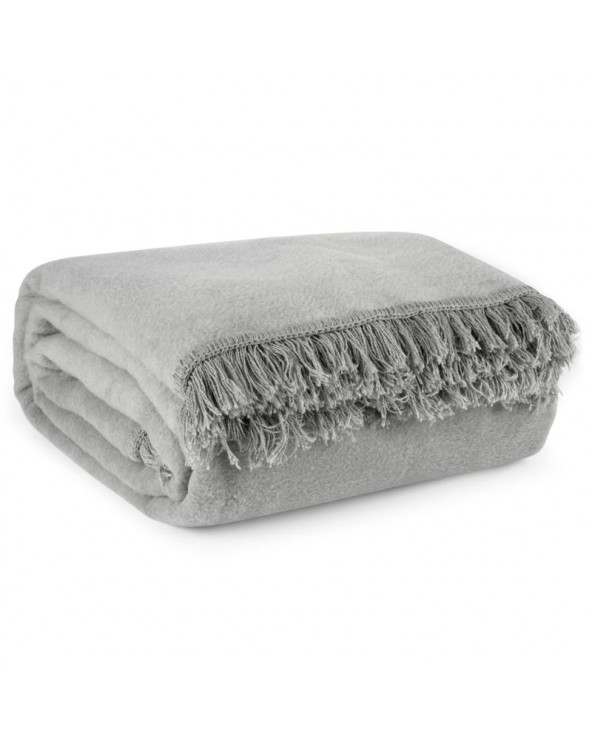 Koc bawełniany 150x200 srebrny Eurofirany