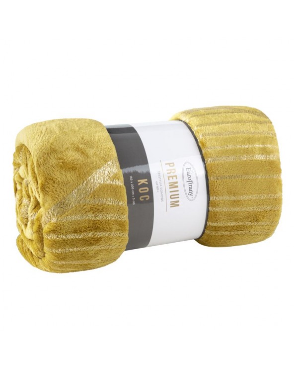 Koc pluszowy 150x200 Ginko 3 miodowy Eurofirany