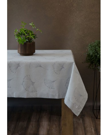 Obrus plamoodporny 145x350 Doris srebrny Eurofirany