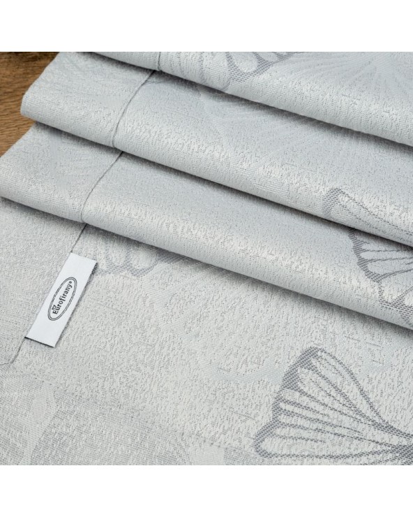 Obrus plamoodporny 145x350 Doris srebrny Eurofirany