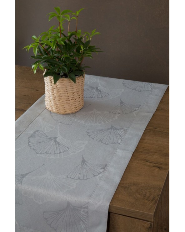 Bieżnik plamoodporny 40x140 Doris srebrny Eurofirany