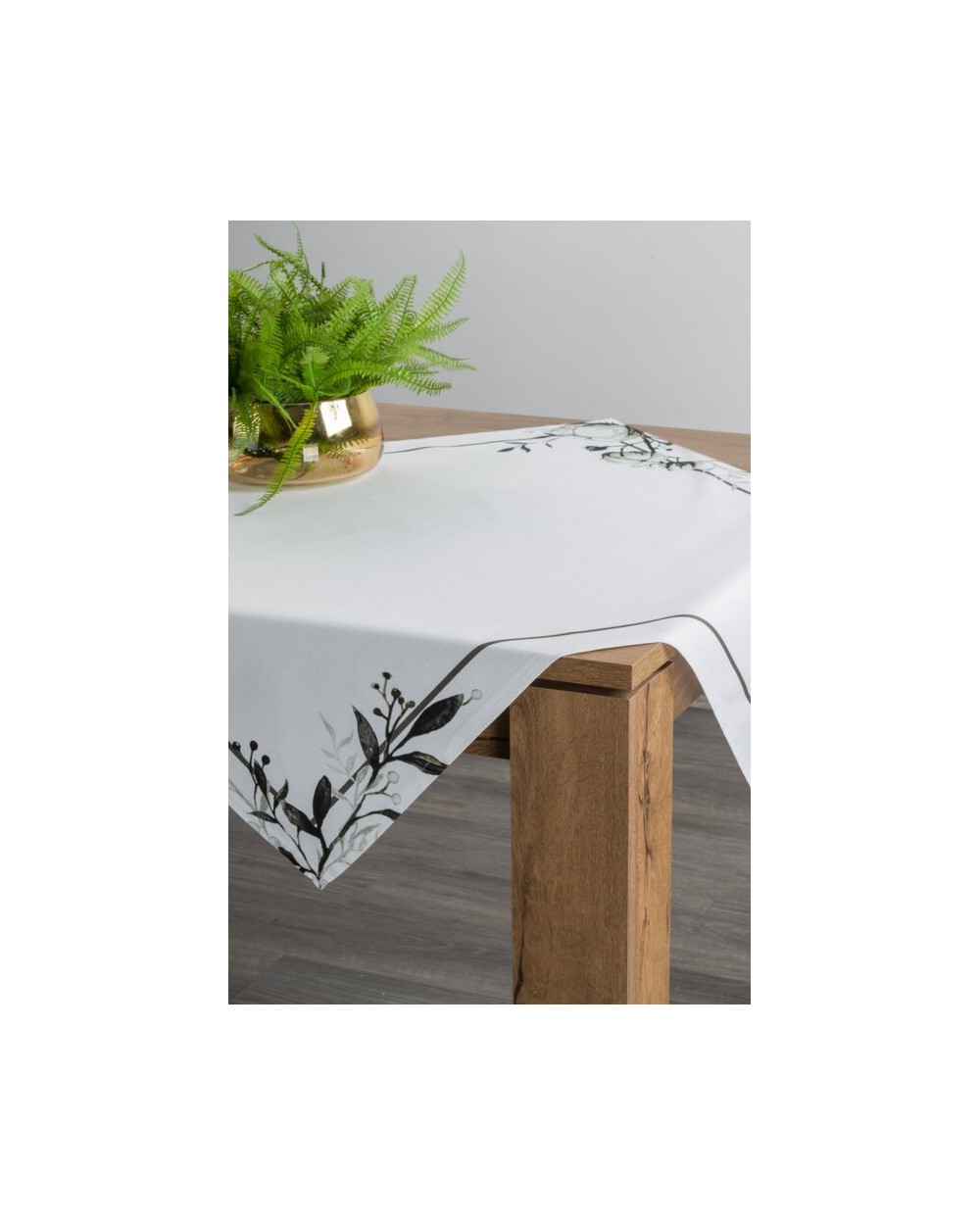 Obrus bawełniany 85x85 Natu 4 biały/zielony Eurofirany