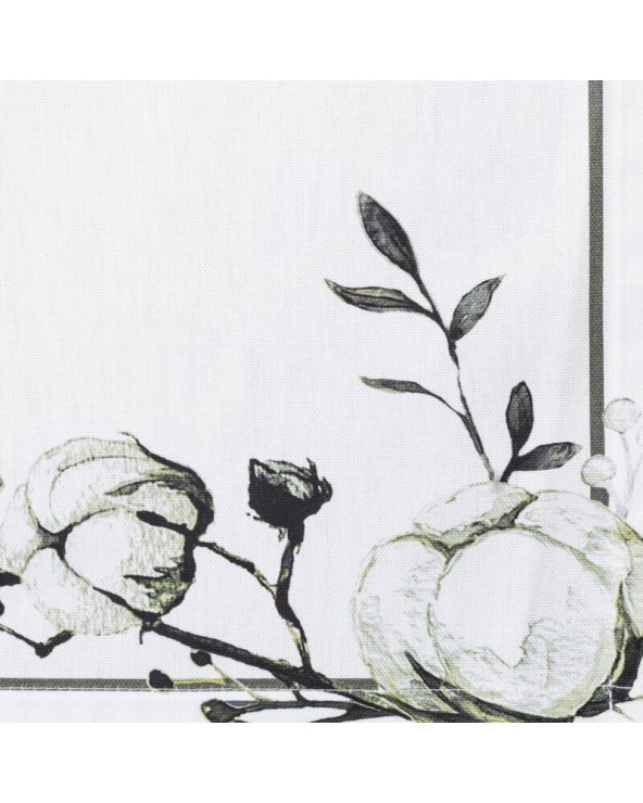 Obrus bawełniany 85x85 Natu 4 biały/zielony Eurofirany