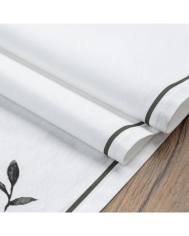 Obrus bawełniany 85x85 Natu 4 biały/zielony Eurofirany