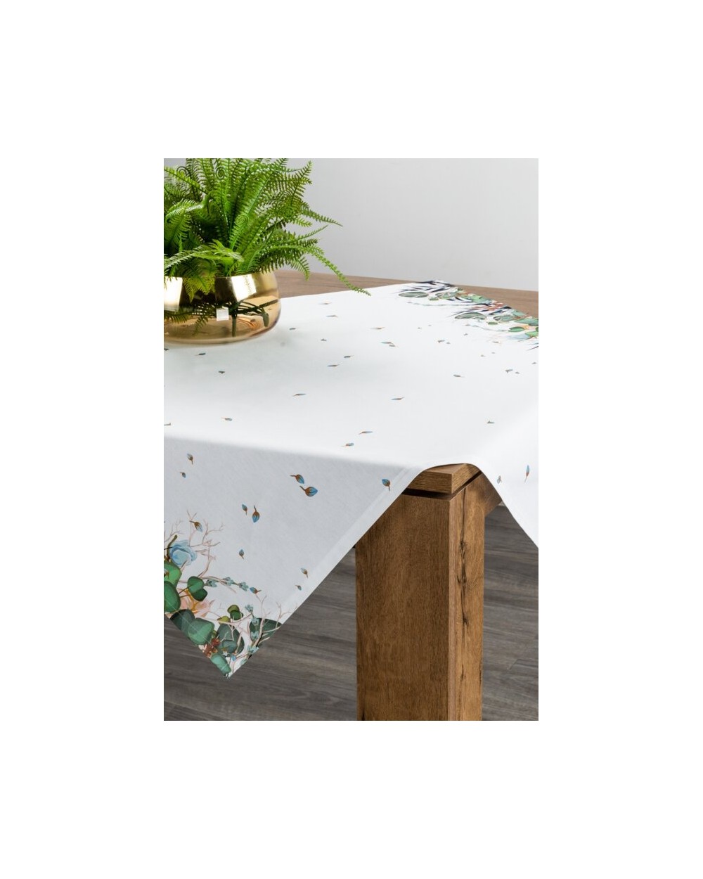 Obrus bawełniany 85x85 Natu 5 biały/zielony Eurofirany