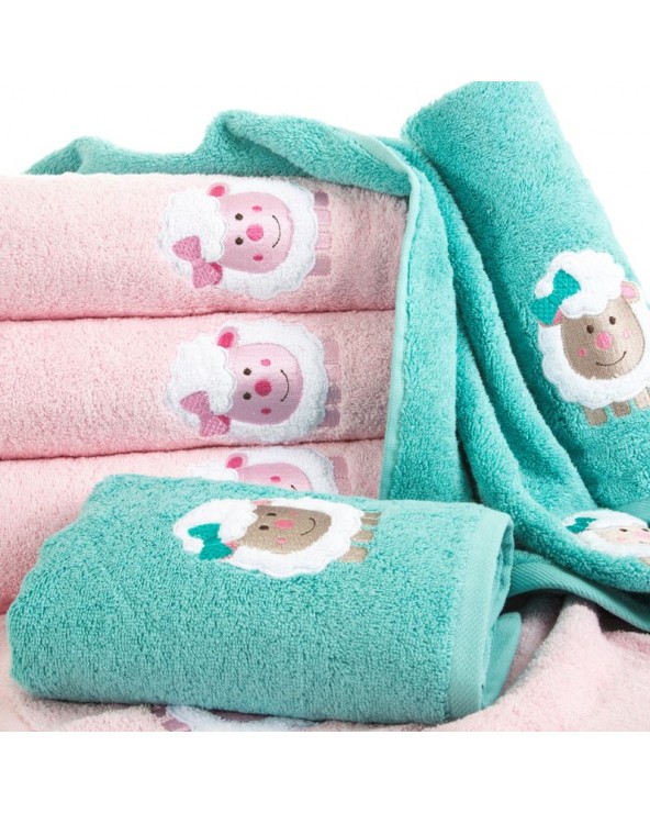 Ręcznik bawełniany z kapturkiem 75x75 Baby31 różowy Eurofirany 