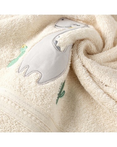 Ręcznik bawełniany z kapturkiem 100x100 Baby40 kremowy Eurofirany