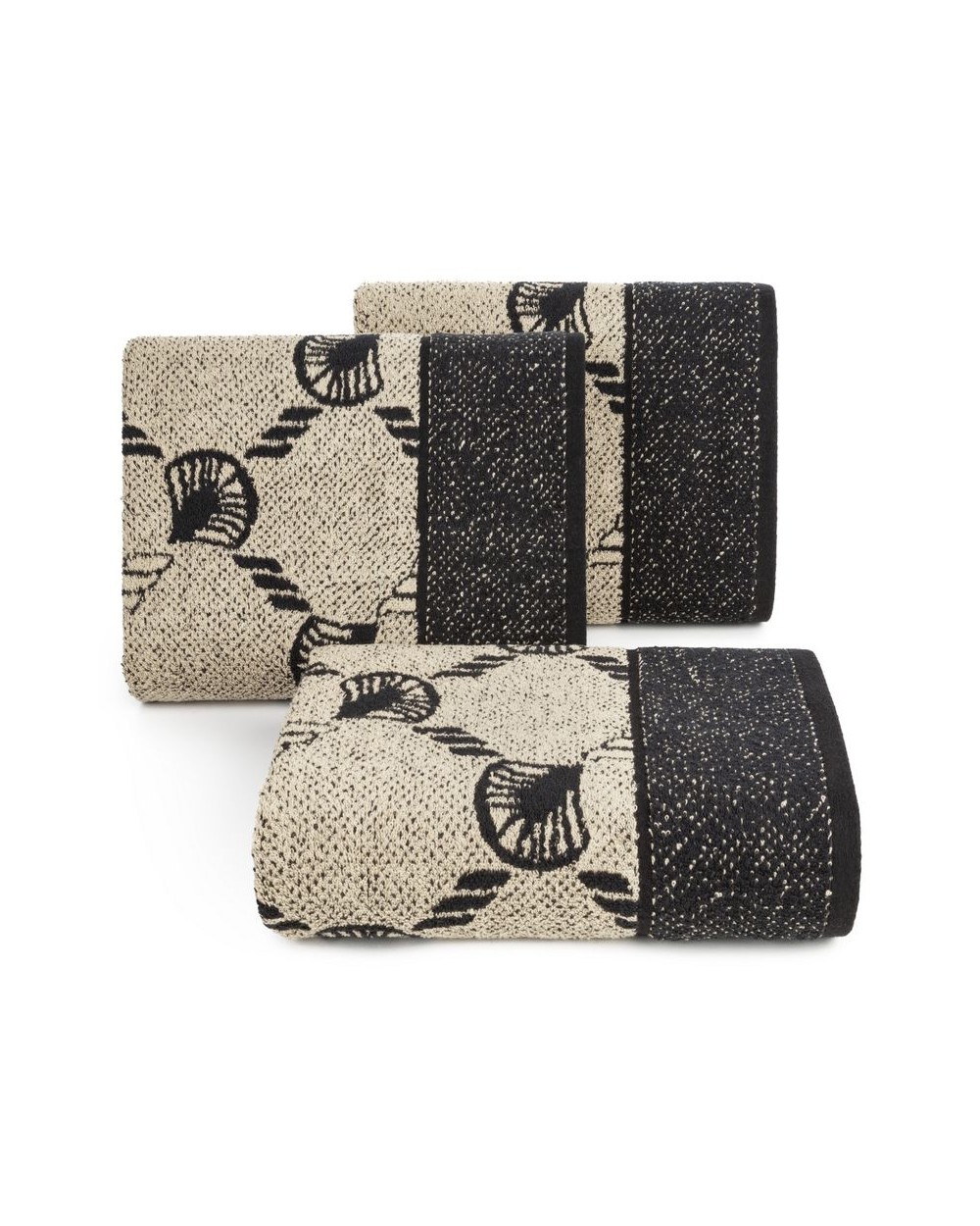 Ręcznik bawełna 70x140 Dorian czarny/grafitowy Eurofirany