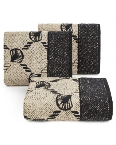 Ręcznik bawełna 70x140 Dorian czarny/grafitowy Eurofirany