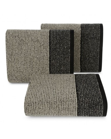 Ręcznik bawełna 70x140 Leon czarny/grafitowy Eurofirany