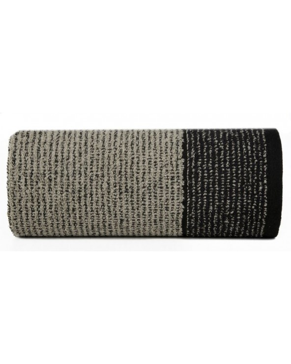 Ręcznik bawełna 70x140 Leon czarny/grafitowy Eurofirany