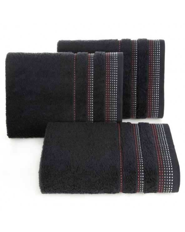 Ręcznik bawełna 70x140 Pola 21 czarny Eurofirany