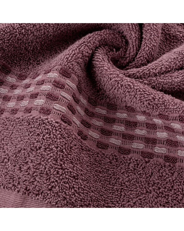 Ręcznik bawełna 30x50 Rivia 10 ciemnoliliowy Eurofirany