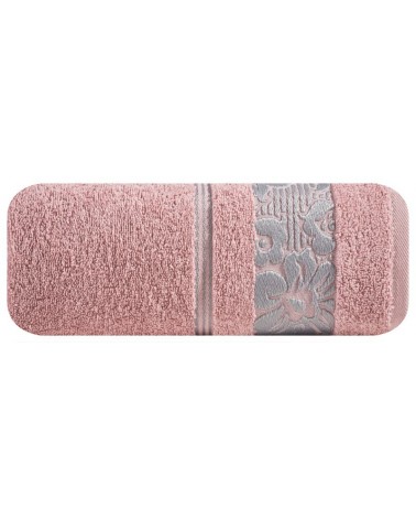 Ręcznik bawełna 70x140 Sylwia 17 pudrowy/stalowy Eurofirany
