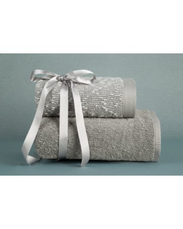Ręcznik bawełna 50x90 + 70x140 Tamina 550 srebrny/stalowy Eurofirany