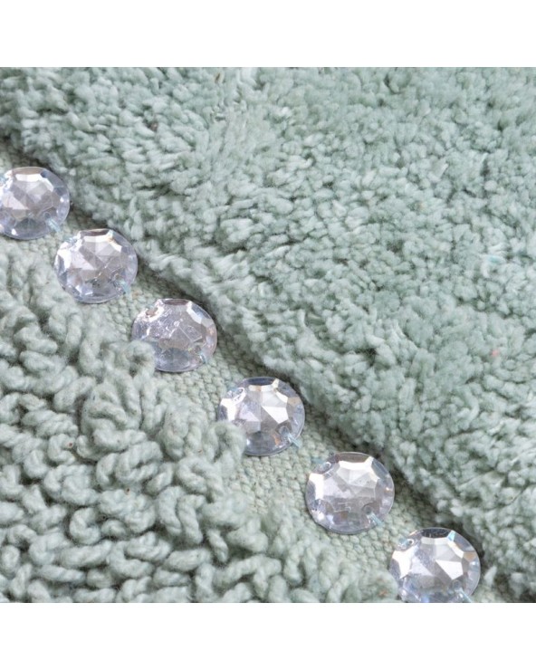 Dywanik bawełna z kryształkami 60x90 Chic miętowy Eurofirany