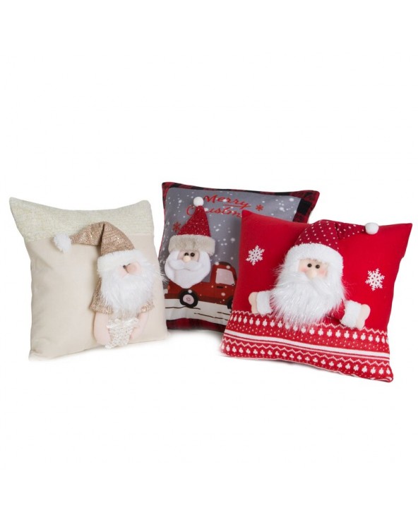 Poszewka Boże Narodzenie 45x45 Santa srebrna Eurofirany 