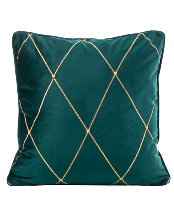 Poszewka velvet 45x45 Margo ciemnoturkusowa Eurofirany 