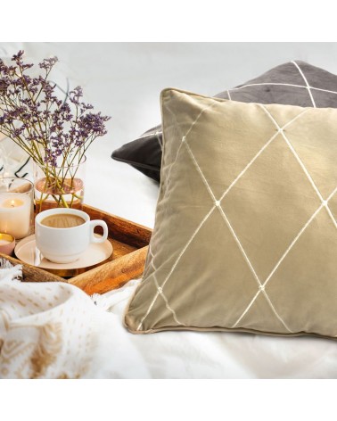 Poszewka velvet 45x45 Margo granatowa  Eurofirany 