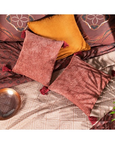 Poszewka pluszowa 45x45 Morocco 1 ceglasta Eurofirany