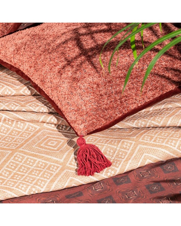 Poszewka pluszowa 45x45 Morocco 1 ceglasta Eurofirany