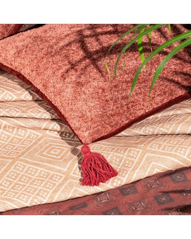Poszewka pluszowa 45x45 Morocco 1 ceglasta Eurofirany