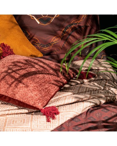 Poszewka pluszowa 45x45 Morocco 1 ceglasta Eurofirany