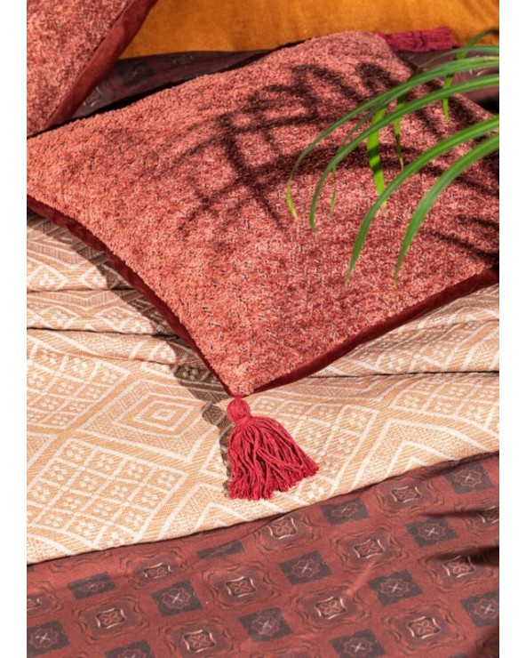 Poszewka pluszowa 45x45 Morocco 1 ceglasta Eurofirany