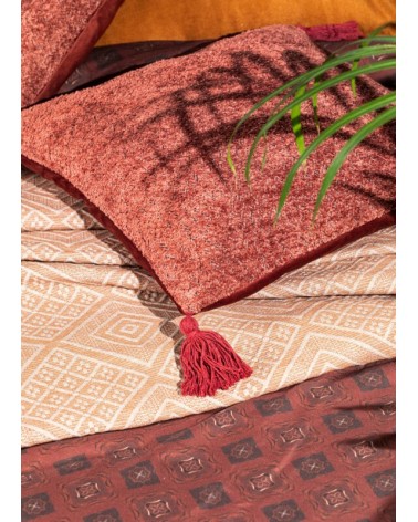 Poszewka pluszowa 45x45 Morocco 1 ceglasta Eurofirany
