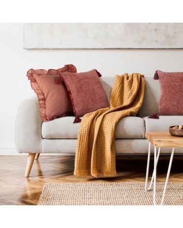 Poszewka pluszowa 45x45 Morocco 1 ceglasta Eurofirany