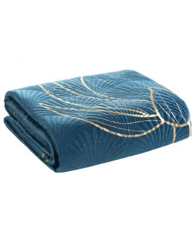 Narzuta velvet 220x240 Lotos 7 granatowa/złota Eurofirany 
