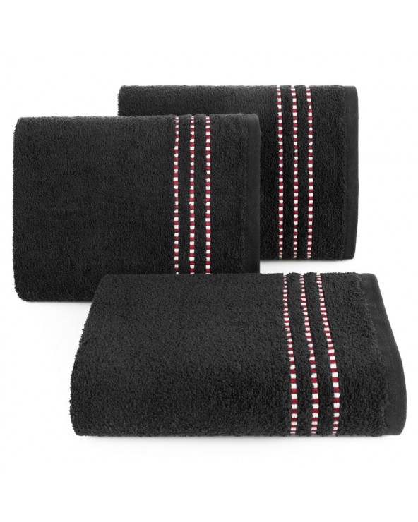 Ręcznik bawełna 70x140 Fiore 17 czarny Eurofirany