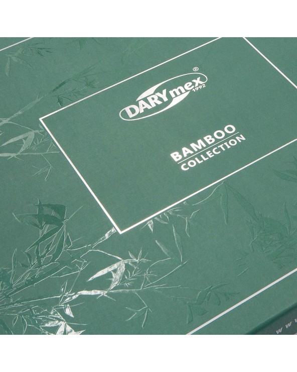 Pościel bambusowa 200x220 + 2x70x80 + 4x40x40 Bamboo Stripe Sea Turquoise Darymex