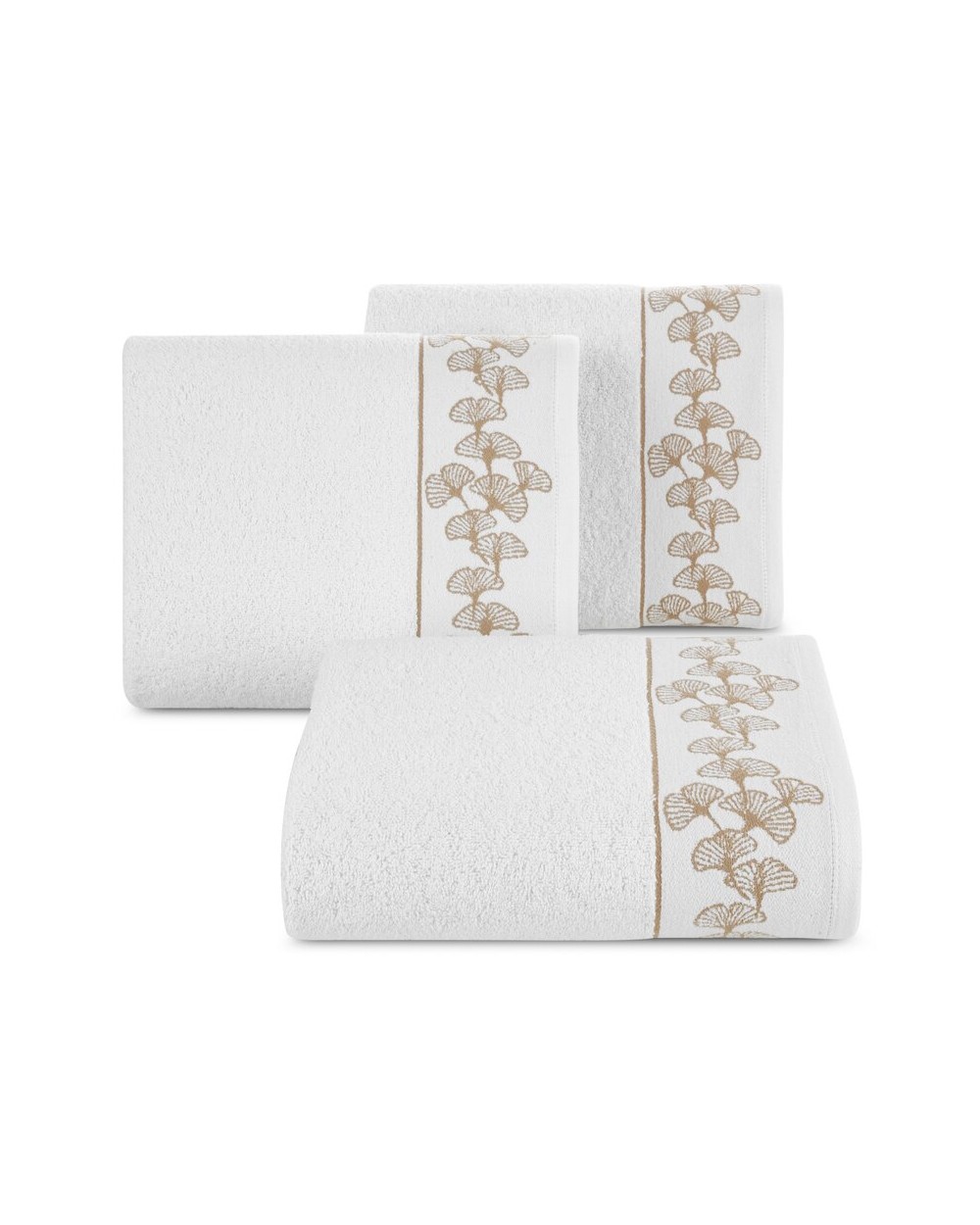 Ręcznik bawełna 50x90  Blanca 10 biały/złoty Eurofirany 