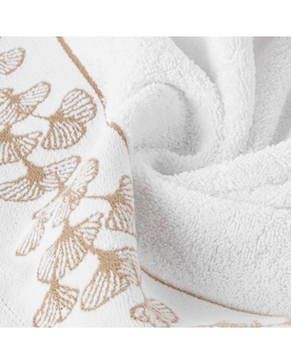 Ręcznik bawełna 50x90  Blanca 10 biały/złoty Eurofirany 