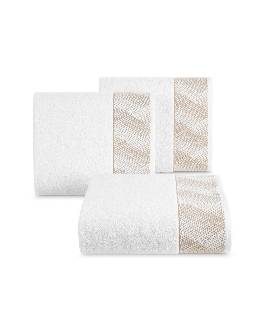 Ręcznik bawełna 50x90  Blanca 12 biały/złoty Eurofirany 