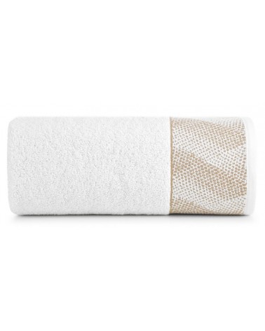 Ręcznik bawełna 50x90  Blanca 12 biały/złoty Eurofirany 