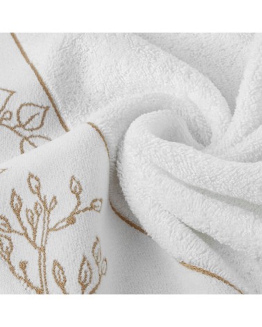 Ręcznik bawełna 70x140 Blanca 7 biały/złoty Eurofirany 
