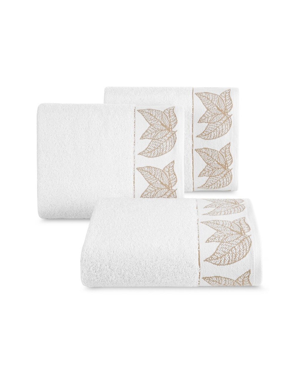Ręcznik bawełna 50x90  Blanca 8 biały/złoty Eurofirany 
