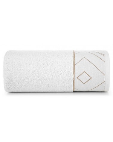 Ręcznik bawełna 50x90  Blanca 9 biały/złoty Eurofirany 