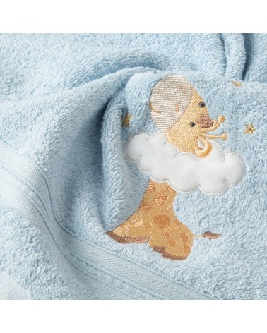 Ręcznik bawełniany z kapturkiem 100x100 Baby 41 niebieski Eurofirany 