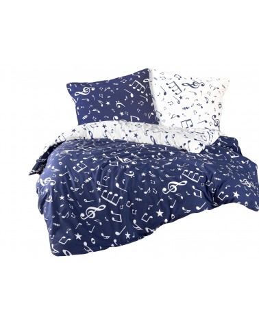 Pościel bawełna 160x200 + 2x70x80 Major Navy Blue COTTONLOVE EXCLUSIVE Darymex
